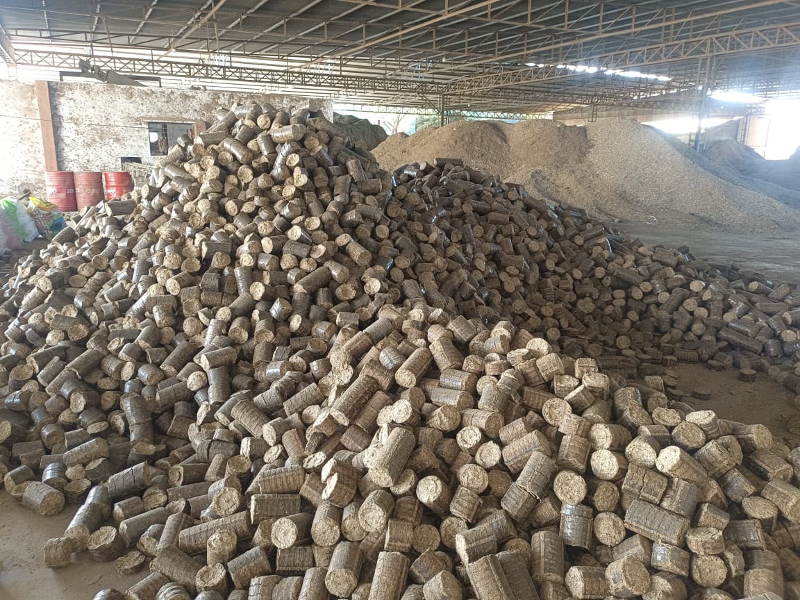 AFR pelletised material stockpile